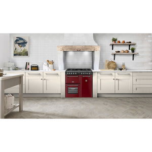 Stoves 444412008 Richmond Deluxe 90cm Dual Fuel Range Cooker - Garnet Red