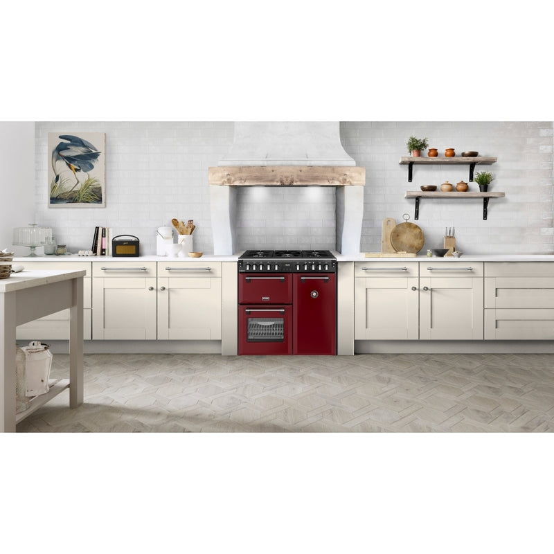Stoves 444412008 Richmond Deluxe 90cm Dual Fuel Range Cooker - Garnet Red