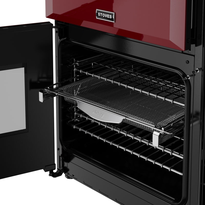 Stoves 444412008 Richmond Deluxe 90cm Dual Fuel Range Cooker - Garnet Red