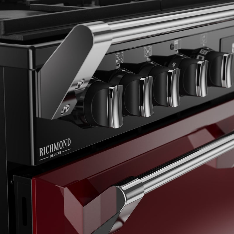 Stoves 444412008 Richmond Deluxe 90cm Dual Fuel Range Cooker - Garnet Red