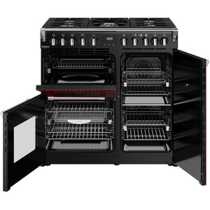 Stoves 444412008 Richmond Deluxe 90cm Dual Fuel Range Cooker - Garnet Red