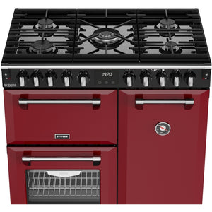 Stoves 444412008 Richmond Deluxe 90cm Dual Fuel Range Cooker - Garnet Red