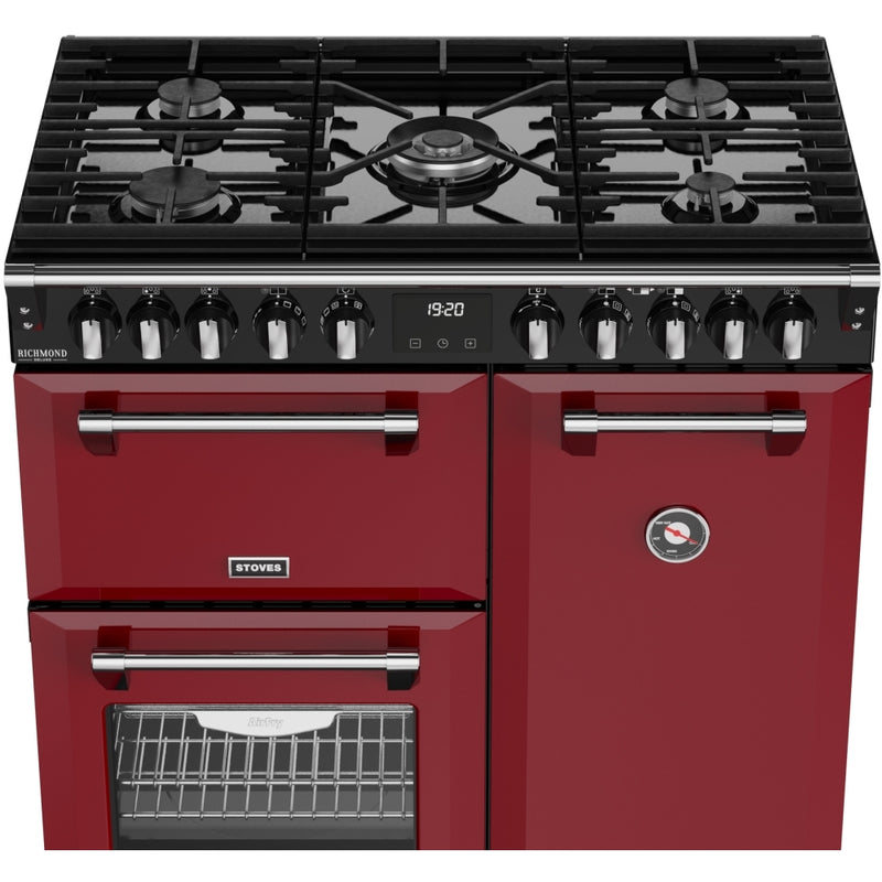 Stoves 444412008 Richmond Deluxe 90cm Dual Fuel Range Cooker - Garnet Red
