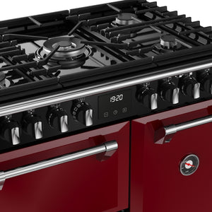 Stoves 444412008 Richmond Deluxe 90cm Dual Fuel Range Cooker - Garnet Red