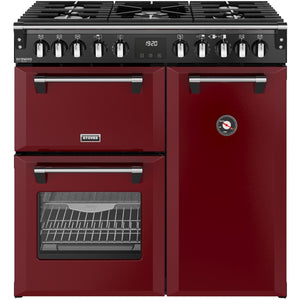 Stoves 444412008 Richmond Deluxe 90cm Dual Fuel Range Cooker - Garnet Red