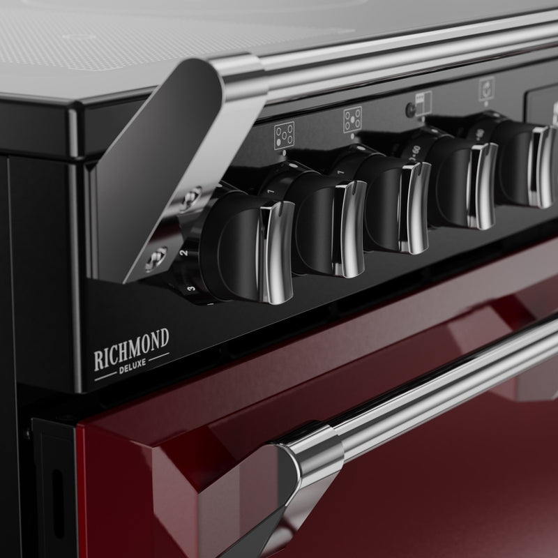 Stoves 444412014 Richmond Deluxe 90cm Induction Range Cooker - Garnet Red
