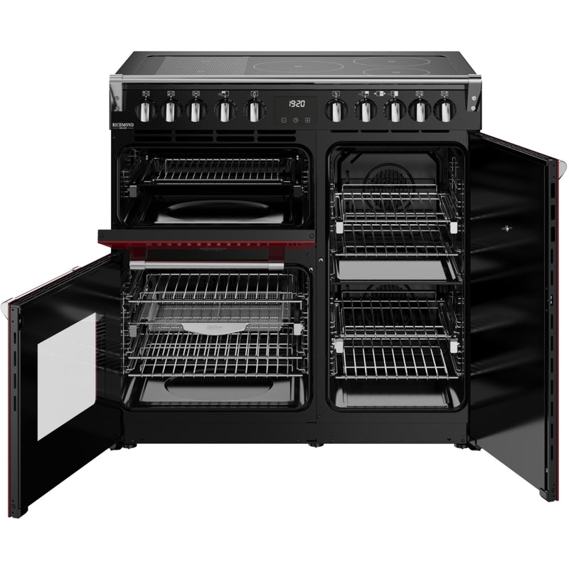 Stoves 444412014 Richmond Deluxe 90cm Induction Range Cooker - Garnet Red