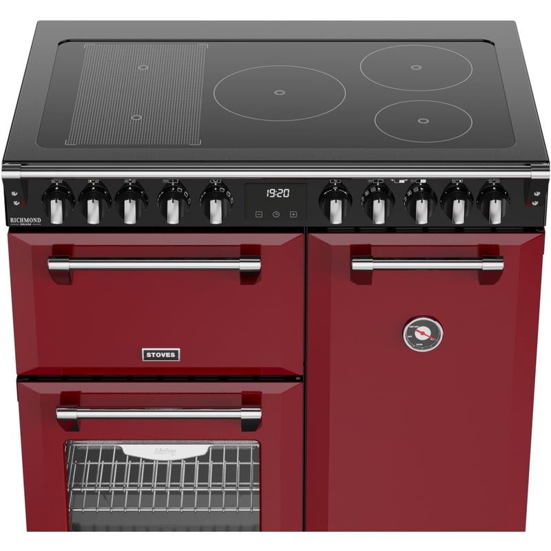 Stoves 444412014 Richmond Deluxe 90cm Induction Range Cooker - Garnet Red