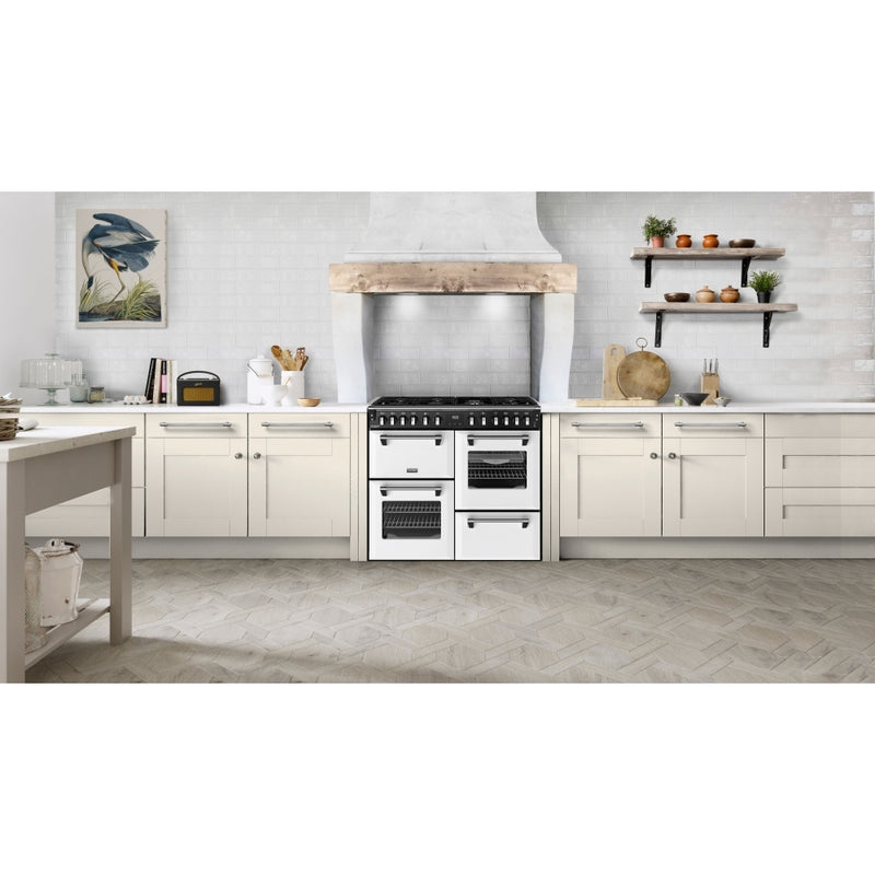 Stoves 444412016 Richmond Deluxe 100cm Dual Fuel Range Cooker - Ice White