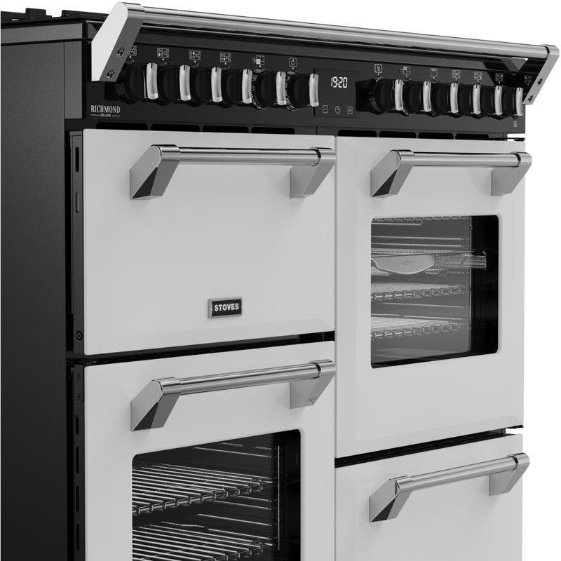 Stoves 444412016 Richmond Deluxe 100cm Dual Fuel Range Cooker - Ice White