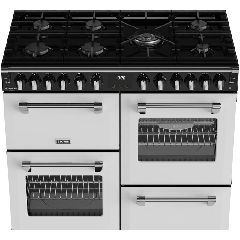 Stoves 444412016 Richmond Deluxe 100cm Dual Fuel Range Cooker - Ice White
