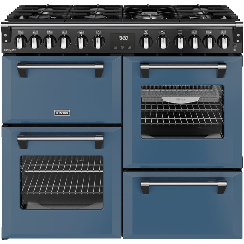 Stoves 444412017 Richmond Deluxe 100cm Dual Fuel Range Cooker - Twilight Blue