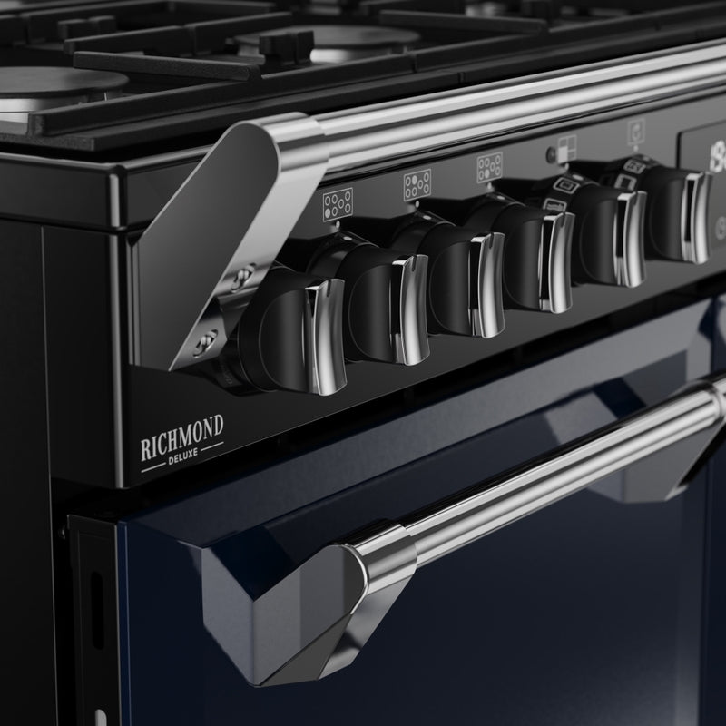 Stoves 444412018 Richmond Deluxe 100cm Dual Fuel Range Cooker - Midnight Blue