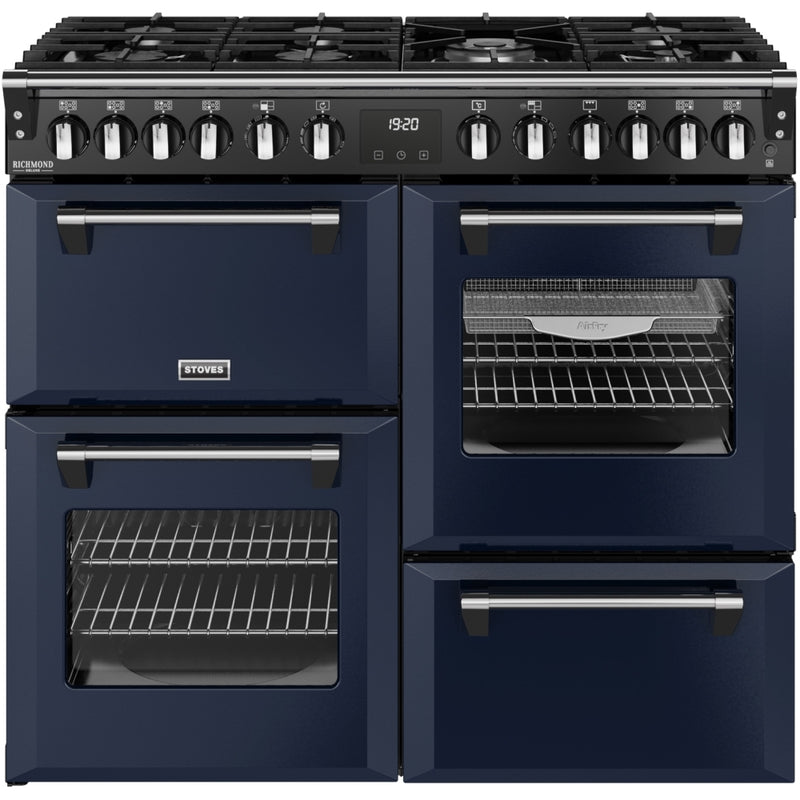 Stoves 444412018 Richmond Deluxe 100cm Dual Fuel Range Cooker - Midnight Blue
