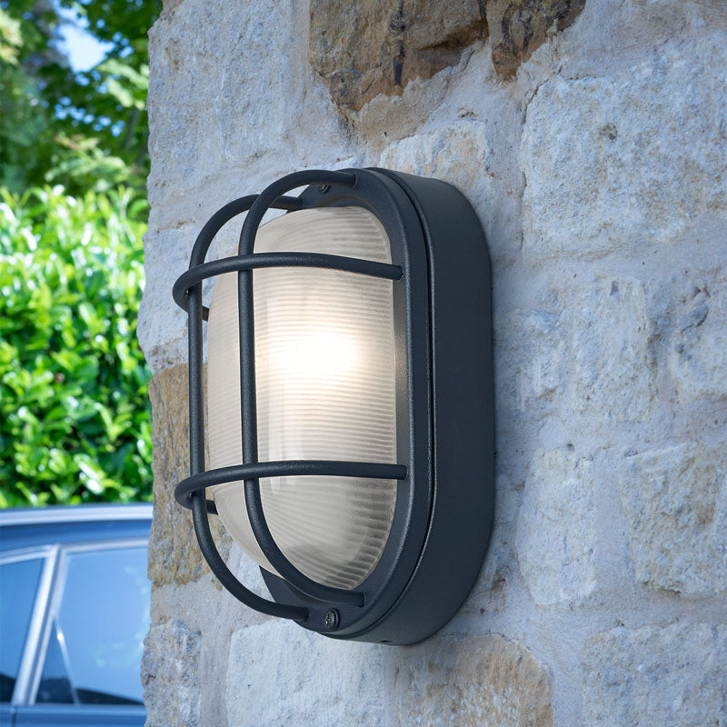 dar lighting SAL5222 Salcombe Small Outdoor Wall Light Matt Black IP44