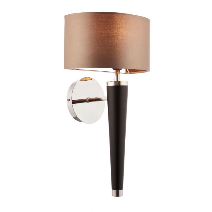 Corvina 1 Light Wall Light - Dark Wood