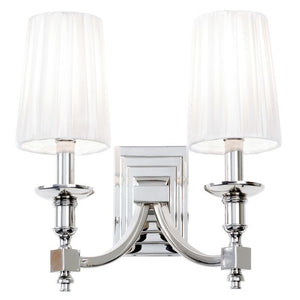 Domina 2 Light Wall Light - Silver
