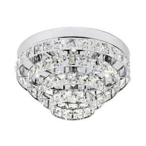 Motown 4 Light Semi Flush Ceiling Light - Chrome/Crystal