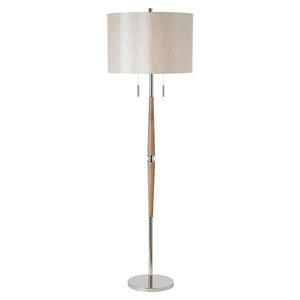 Altesse 2 Light Floor Lamp - Natural Wood