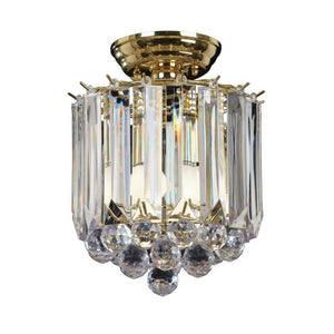 Fargo 2 Light Flush Ceiling Light - Antique Brass