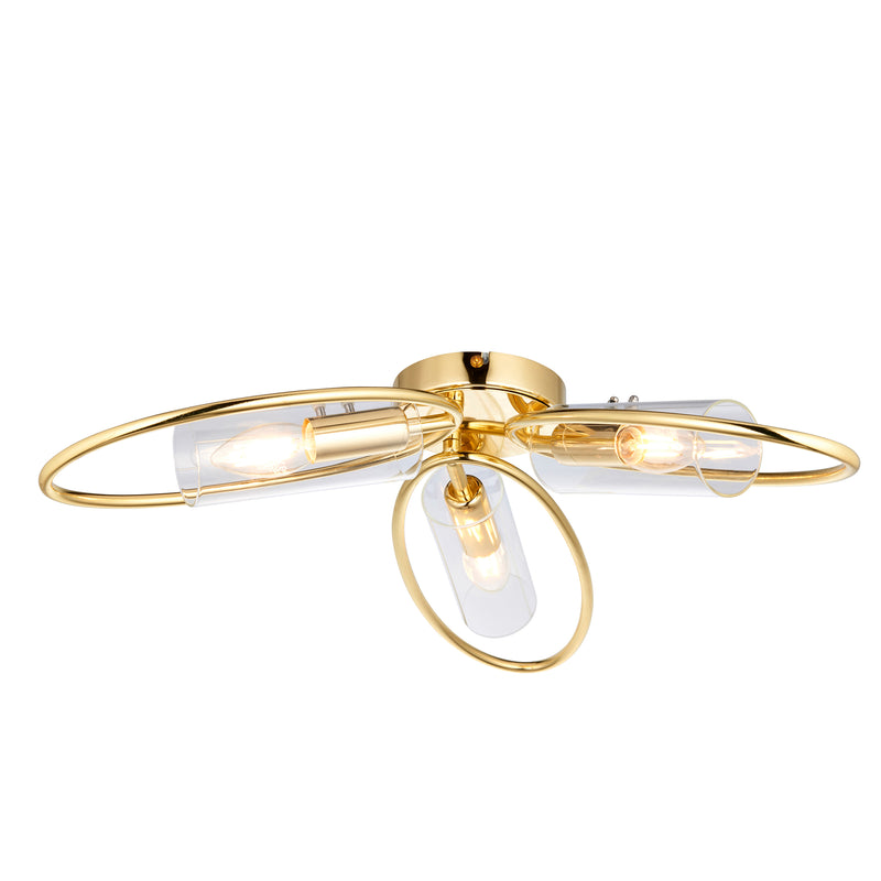 Amari 3 Ceiling - Polished Brass