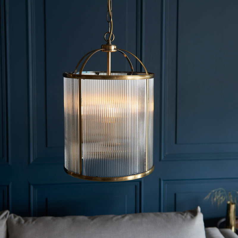 Lambeth Ribbed 4 Light Pendant