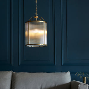 Lambeth Ribbed 4 Light Pendant