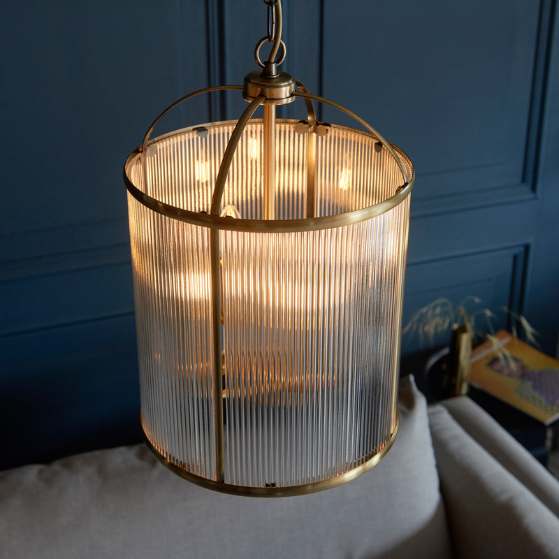 Lambeth Ribbed 4 Light Pendant