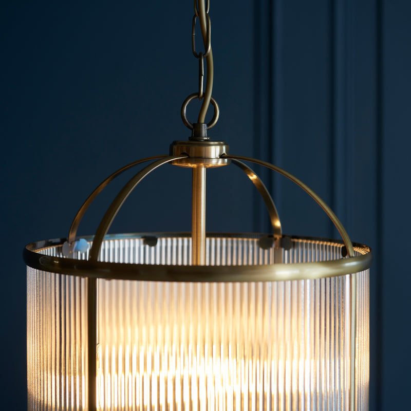 Lambeth Ribbed 4 Light Pendant