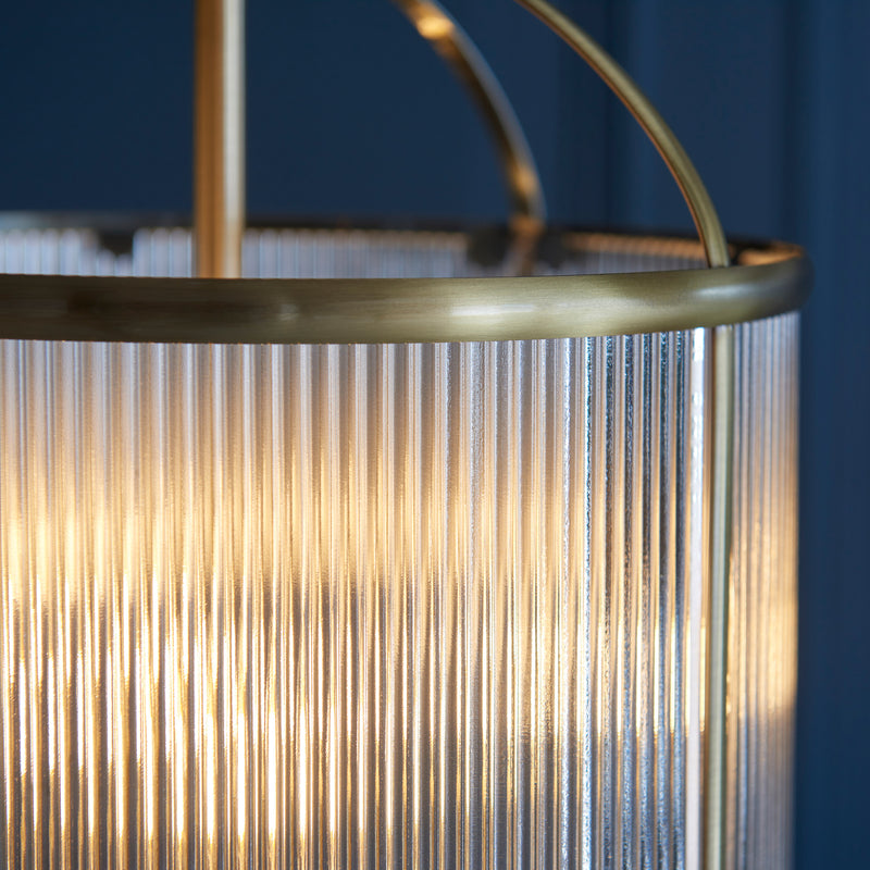 Lambeth Ribbed 4 Light Pendant