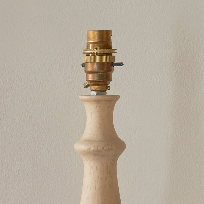 Hidcote Table Lamp Base - Natural Wood