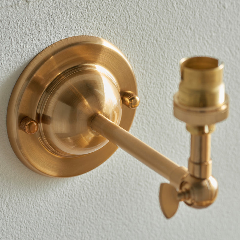 Dome Wing Wall Light Fitting - Aged Brass