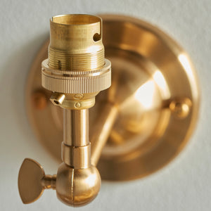 Dome Wing Wall Light Fitting - Aged Brass