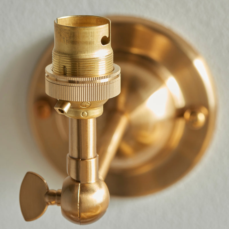 Dome Wing Wall Light Fitting - Aged Brass