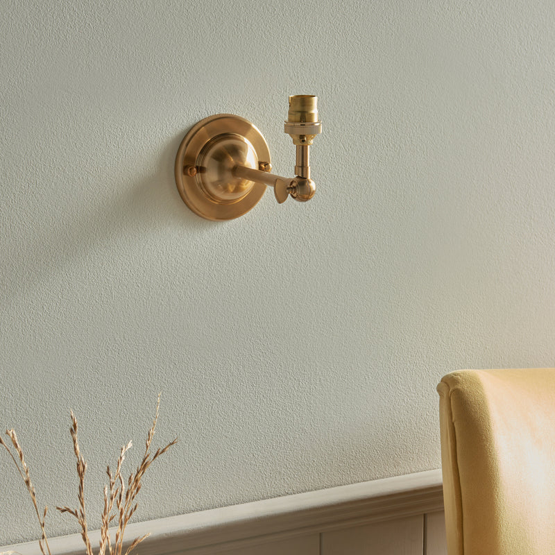 Dome Wing Wall Light Fitting - Aged Brass
