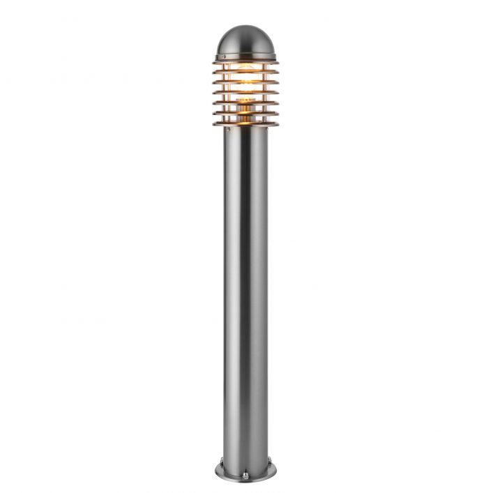 Louvre Large 1 Light Outdoor Floor Lamp - Stainless Steel