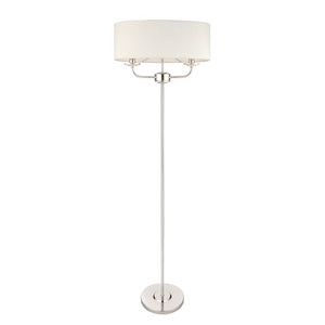 Nixon 3 Light Floor Lamp - Bright Nickel