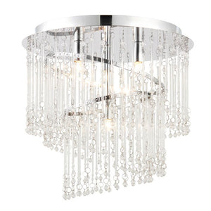 Camille 4 Light Flush Ceiling Light - Chrome