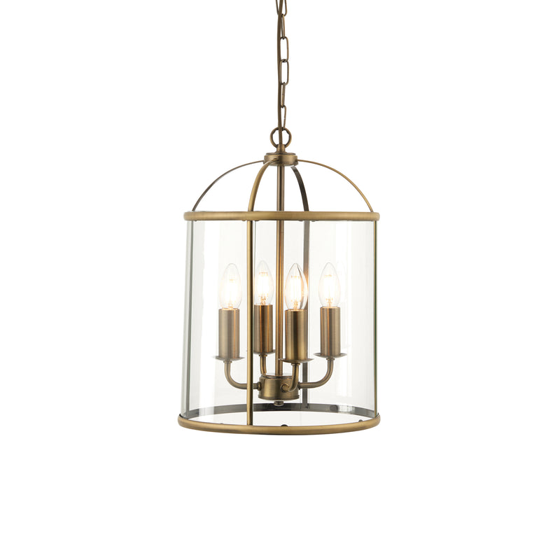 Lambeth 4 Pendant Light - Antique Brass