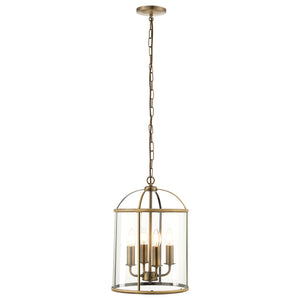 Lambeth 4 Pendant Light - Antique Brass