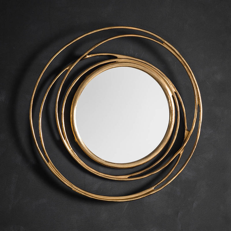 Allende Medium Round Wall Mirror - Gold