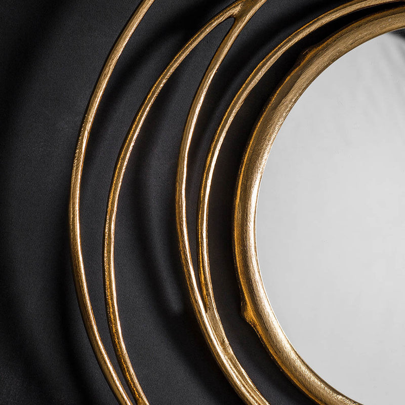 Allende Medium Round Wall Mirror - Gold