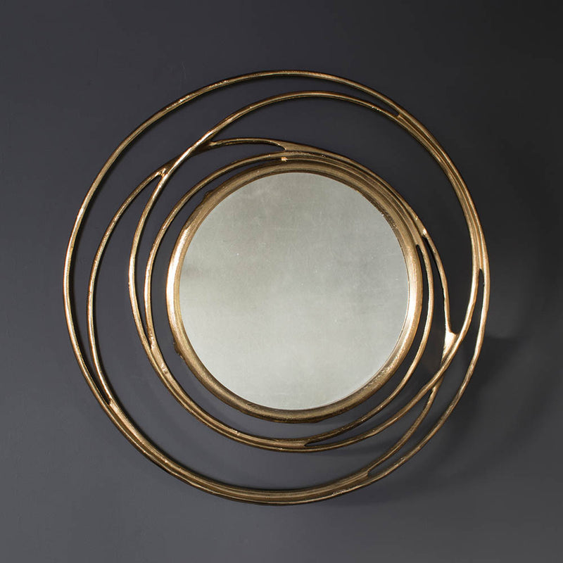 Allende Medium Round Wall Mirror - Gold