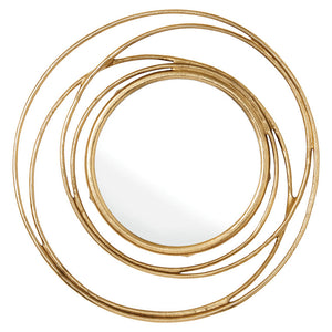 Allende Medium Round Wall Mirror - Gold