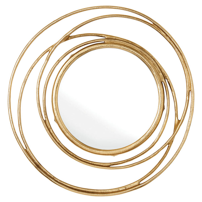 Allende Medium Round Wall Mirror - Gold