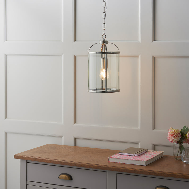 Lambeth Pendant Light - Satin Nickel