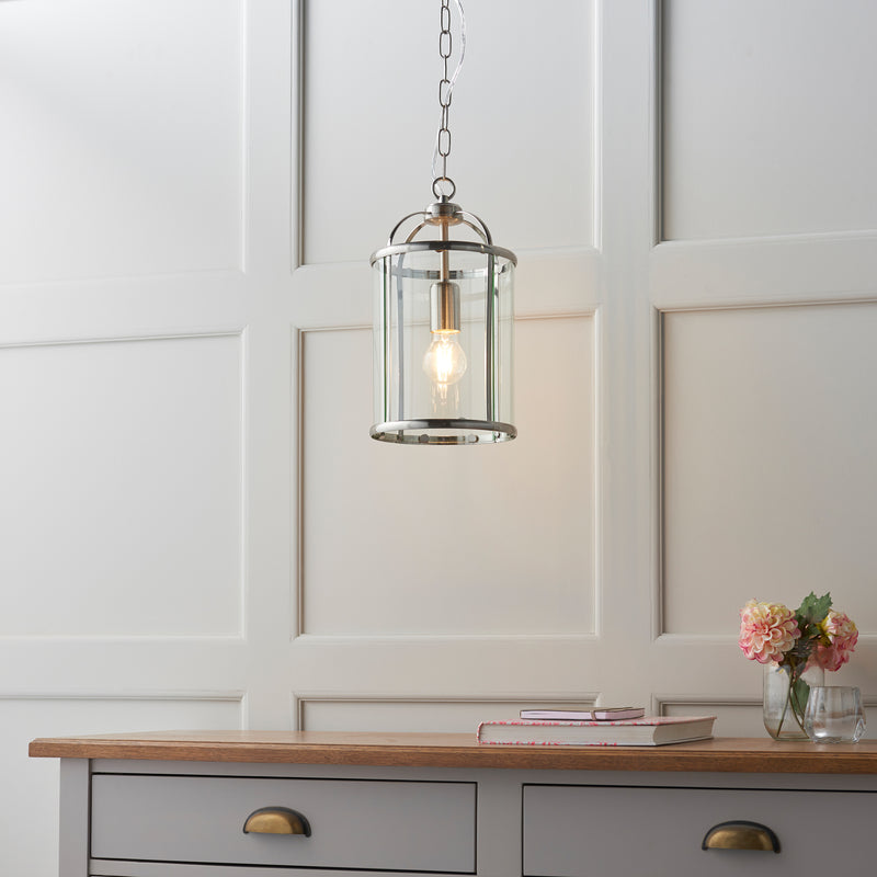 Lambeth Pendant Light - Satin Nickel