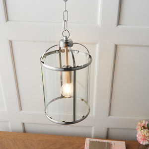 Lambeth Pendant Light - Satin Nickel
