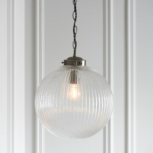 Brydon Large Pendant Light - Clear Glass