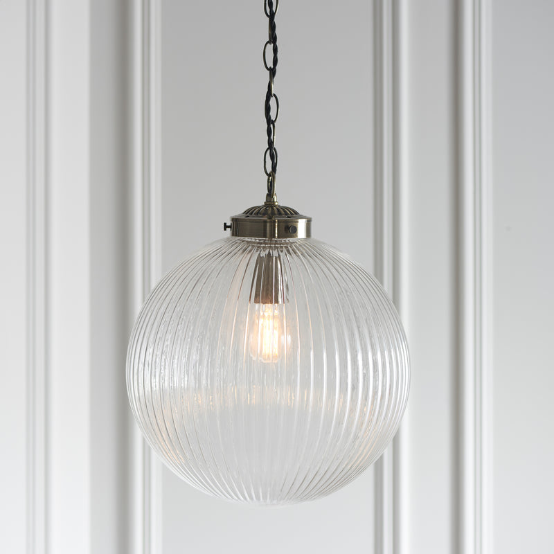 Brydon Large Pendant Light - Clear Glass